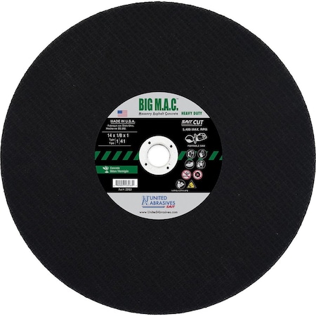 United Abrasives/Sait Gas Saw BladeT112x18x1PK10 23460